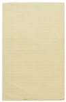 Moe Howard's Handwritten Manuscript Page When Writing His Autobiography -- Moe Remembers His Childhood, Full of Pranks & Losing His Eyesight: ''I raised hell right from the start''