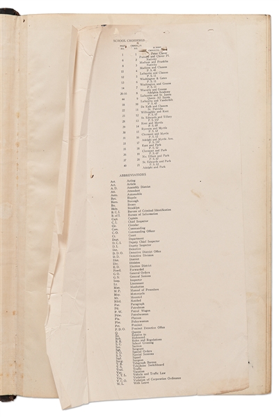 New York City Police Department Log Book -- Records Incidents in the Larchmont Luxury Community From 1931-1932