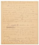 Warren G. Harding Signed & Handwritten 33pp. Speech -- ''We ought to declare an end to bureaucracy, crowned with autocracy…to a government by law and the free activities of a law-abiding people''