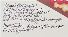 Led Zeppelin II Album Signed by Artist David Juniper & Frank Borman, the Apollo Astronaut Who's on the Cover Because Juniper Thought He Was Neil Armstrong -- Borman Writes ''Not Neil Armstrong!''