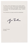 George W. Bush Signed Speech Delivered on 19 March 2003, Announcing the Commencement of Operation Iraqi Freedom -- With Beckett COA