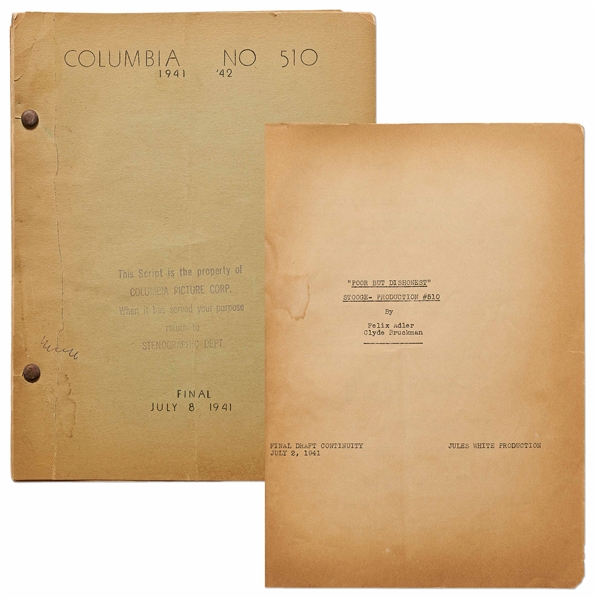 Moe Howard's Personally Owned Script for The Three Stooges 1942 Film ''Loco Boy Makes Good''