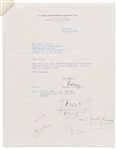 James Stewart Signed Contract to Appear on Bing Crosby's Radio Program -- With JSA COA