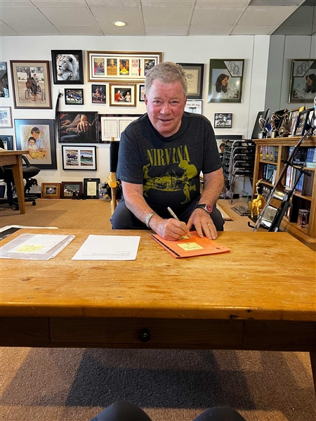 William Shatner Signed Apollo 11 Fight Plan