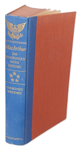 Douglas MacArthur Signed First Edition of His Biography ''MacArthur His Rendezvous with History''