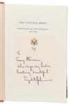 Lyndon B. Johnson Signed First Edition of ''The Vantage Point'' with an Amusing Inscription to a Man ''Who keeps my ladies looking beautiful'' -- With PSA/DNA COA