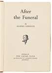 First UK Edition of ''After the Funeral'' by Agatha Christie, in Original Dust Jacket