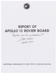 Fred Haise Signed Souvenir Copy of the Apollo 13 Review Board -- Haise Writes: Houston, weve had a problem here!