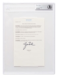 George W. Bush Signed Excerpt from His Famous Bullhorn Speech at Ground Zero on 14 September 2001 -- Encapsulated by Beckett