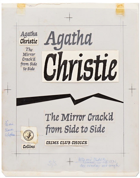 Original First Edition Artwork for the Agatha Christie Crime Novel The Mirror Crackd from Side to Side