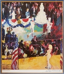 LeRoy Neiman Signed Print of ''The President's Birthday Party'' -- Depicting Marilyn Monroe's Famous Serenade of ''Happy Birthday to You'' for JFK