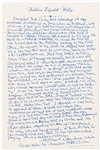 Kathleen Willey Autograph Essay Signed Describing Her Encounter with Bill Clinton in the Oval Office -- ...Too many lives are being ruined...He is a reckless molester...
