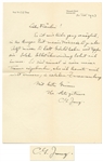 Carl Jung Autograph Letter Signed -- ...You recently broke into one of my dreams...