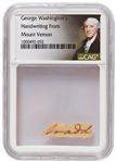 George Washington Handwriting -- Encapsulated by CAG