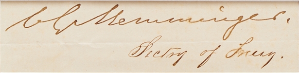 Jefferson Davis and His Confederate Cabinet Signed Display -- Includes Signatures of Robert E. Lee, Jefferson Davis, Judah P. Benjamin, Alexander H. Stephens & 5 More -- With PSA/DNA COAs