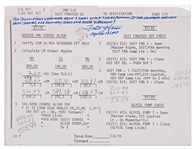 Fred Haise Signed Apollo 13 Flight Plan Notes -- With Additional Writing by Haise on Their Significance, Noting that ''our recovery could have been different!''