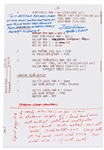 Fred Haise Signed Apollo 13 Mid-Course Correction Burn Notes -- With Additional Writing by Haise on the Significance of the Notes
