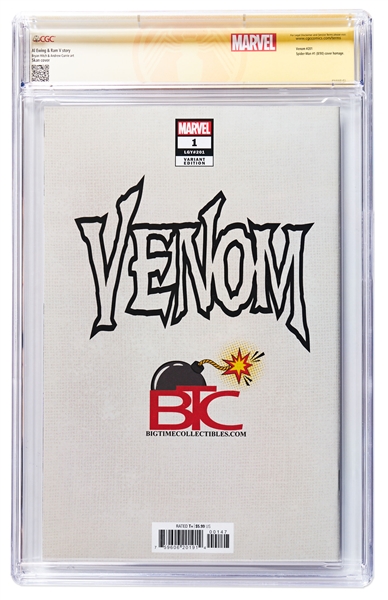 Tom Hardy & Todd McFarlane Signed ''Venom'' #1 Comic Book -- CGC Encapsulated & Graded 9.8