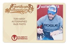 Tom Hardy Signed 16'' x 20'' Photo as Bane in ''The Dark Knight Rises''