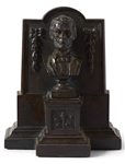 Pair of Bronze George Washington and Abraham Lincoln Bookends -- Cast by Griffoul's Newark Foundry, Circa Early 20th Century