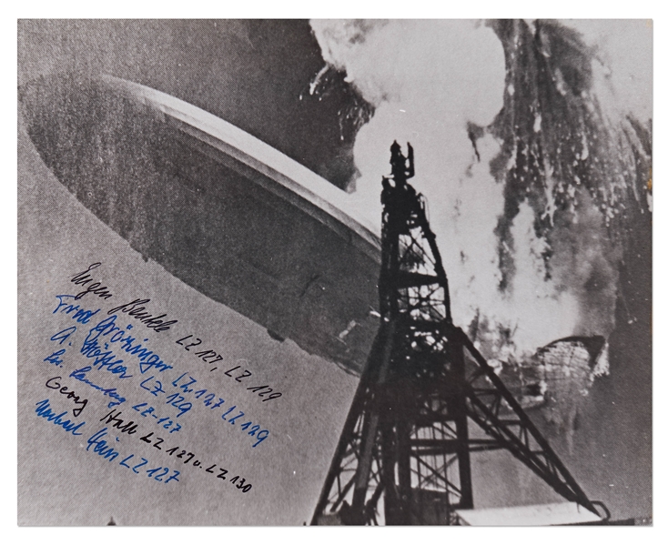 Hindenburg Survivors Signed 8 x 10 Photo