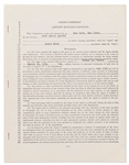 James Dean Signed Agency Contract from March 1954 with Jane Deacy