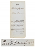 Frederick Douglass Document Signed as Recorder of Deeds