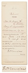 Frederick Douglass Document Signed as Recorder of Deeds