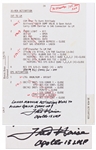 Fred Haise Signed Apollo 13 Lunar Module activation...to allow quick start-up!