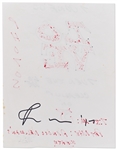 Robert Indiana Signed ''LOVE'' Sketch in Bold Red and Black