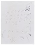 Robert Indiana Signed ''LOVE'' Sketches -- From the ''Red Eye of Love'' Series