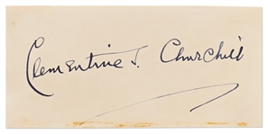 Signature of Clementine Churchill, Wife of Winston Churchill