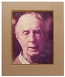 Large 11'' x 14'' Signed Photo of Norman Rockwell -- Also With Handwritten Note by Rockwell on Back