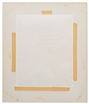 Large 11'' x 14'' Signed Photo of Norman Rockwell -- Also With Handwritten Note by Rockwell on Back