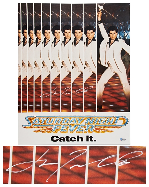 John Travolta Signed Saturday Night Fever 16 x 20 Photo -- With Beckett COA