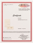 Adolf Hitler Document Signed on 24 June 1941, Two Days After the Start of Operation Barbarossa -- With University Archives COA