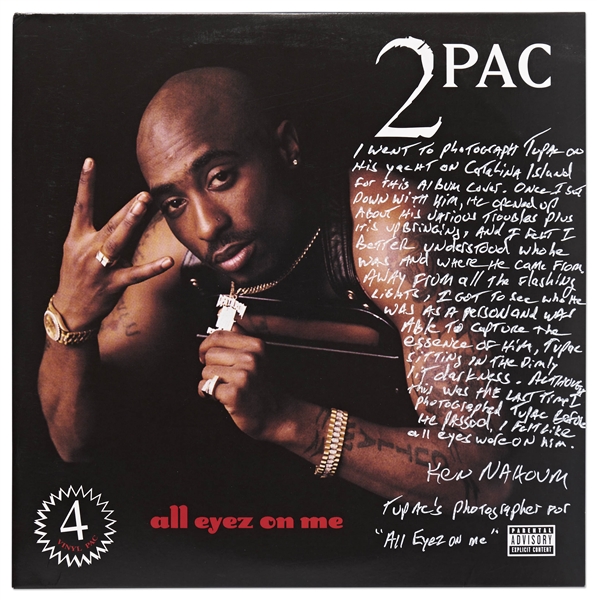 2Pac ''All Eyez on Me'' Album Signed by Photographer Ken Nahoum Who Describes How He Captured the Revealing Photos of Tupac