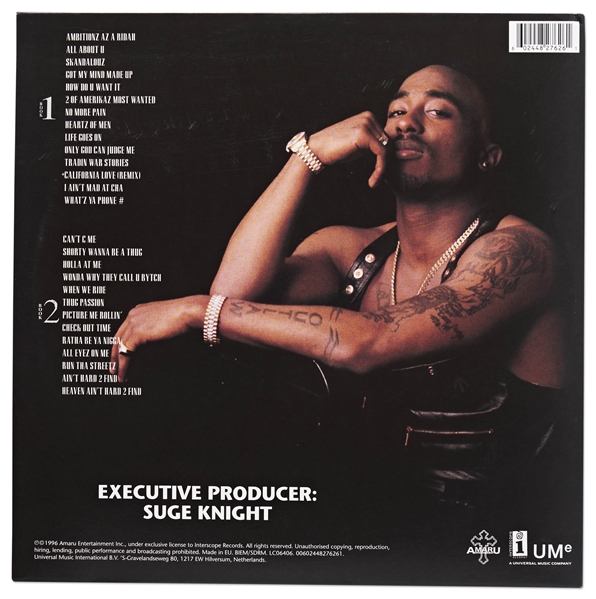 2Pac ''All Eyez on Me'' Album Signed by Photographer Ken Nahoum Who Describes How He Captured the Revealing Photos of Tupac