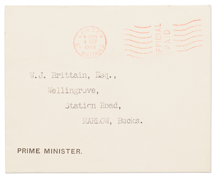 Winston Churchill Letter Signed, Sending Good Wishes on 80th Anniversary
