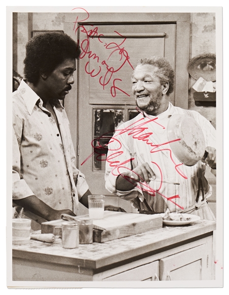 ''Sanford & Son'' Photo Signed by Stars Redd Foxx and Demond Wilson -- With Beckett COA