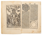 Scarce 1500 Third German Edition of ''Nuremberg Chronicle'' & the First Pirated German Edition -- Complete with Double Page Map of Europe