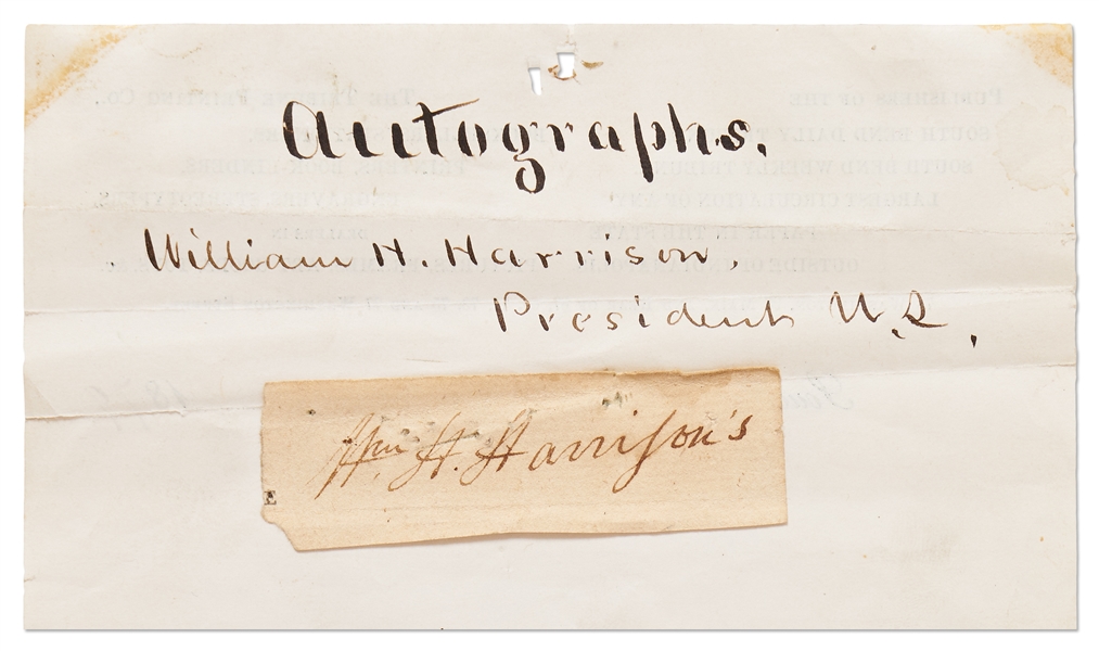 William Henry Harrison Signature