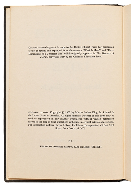 Martin Luther King, Jr. Signed Edition of ''Strength to Love'' -- Plus Three Books Signed by Coretta Scott King