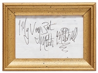 Jimi Hendrix Signed Matted Artwork of Himself -- Uninscribed and with Roger Epperson COA
