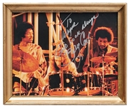 Jimi Hendrix Signed Matted Artwork of Himself -- Uninscribed and with Roger Epperson COA