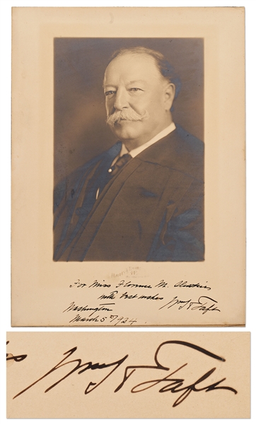 William Howard Taft Signed Photo as Supreme Court Chief Justice -- Measures 9.375'' x 12.875''