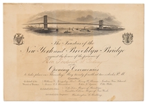 1883 Invitation to the Brooklyn Bridge Opening Ceremonies -- Made by Tiffany & Co.