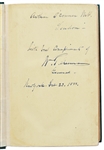Civil War General William Tecumseh Sherman Signed Memoirs