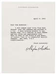 Stephen Sondheim Letter Signed -- ''…I'm a fancier of pure rhymes…''