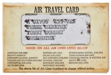 Lot of 3 Items Signed by Frank Sinatra -- Includes 8'' x 9.5'' Signed Photo, Frank's Personally Owned & Signed Air Travel Card from 1941-42 & Signed Note Written to Himself